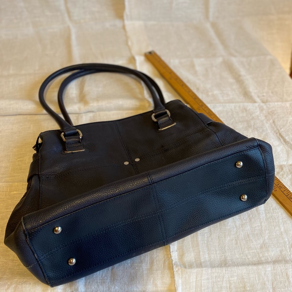 Rich navy leather Tignanello handbag